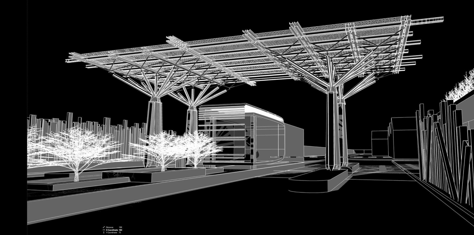 Gate to Industrial Park — Concept 2, gate view